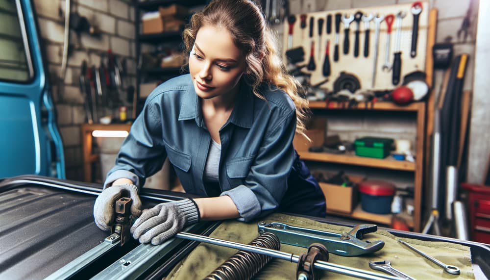Our professional garage door track repair process
